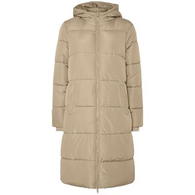 PIECES Dam Pcbee New Long Pufferjacka BC jacka, Silver Mink, XL PIECES Dam Pcbee New Long Pufferjacka BC jacka, Silver Mink, XL