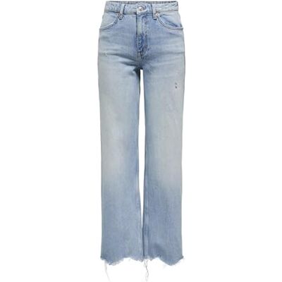 ONLY ONLJUICY HW Wide av ANK DNM jeans DOT, Ljusblå denim, 27W / 32L ONLY ONLJUICY HW Wide av ANK DNM jeans DOT, Ljusblå denim, 27W / 32L