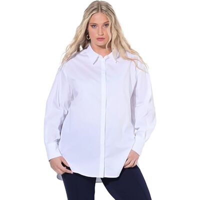 Ulla Popken Damskjorta krageblus oversize blusar, snövit, normal, Snövit, 42-44 Ulla Popken Damskjorta krageblus oversize blusar, snövit, normal, Snövit, 42-44