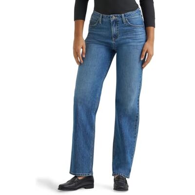 Lee Legendary Relaxed Straight Jean-jeans för kvinnor, Manifest, 48 Lee Legendary Relaxed Straight Jean-jeans för kvinnor, Manifest, 48