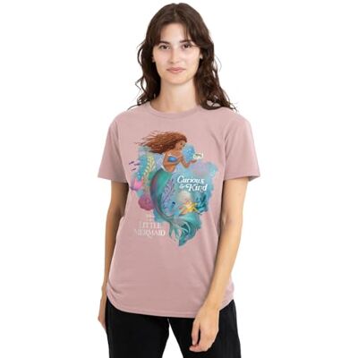 The Little Mermaid Den lilla sjöjungfrun Ariel, nyfiken och snäll dam t-shirt, rosa, stor, Rosa, L The Little Mermaid Den lilla sjöjungfrun Ariel, nyfiken och snäll dam t-shirt, rosa, stor, Rosa, L