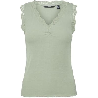 VERO MODA dam Vmrosi Sl V-hals JRS Top, Säkringsgrön, L VERO MODA dam Vmrosi Sl V-hals JRS Top, Säkringsgrön, L