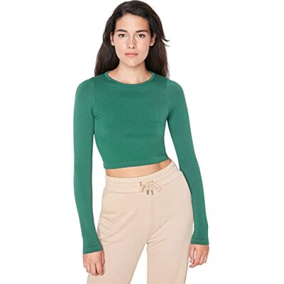 Trendyol Dam sportkläder crop standard rund hals stickad blus skjorta, mörkgrön, XS/S, Mörkgrön, XS/S Trendyol Dam sportkläder crop standard rund hals stickad blus skjorta, mörkgrön, XS/S, Mörkgrön, XS/S