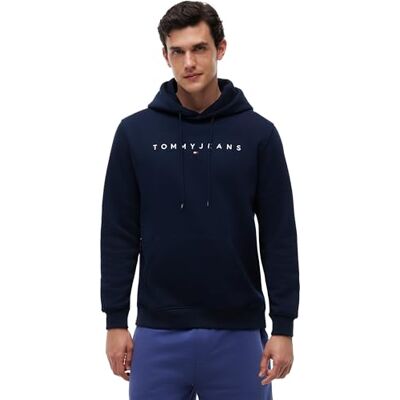 Tommy Jeans herr TJM REG LINEAR LOGO HOODIE EXT DM0DM20746C1G009 pullover huvtröja, blå (mörk natt marinblå), 3XL, Blå (mörk natt marinblå), 3XL stor Tommy Jeans herr TJM REG LINEAR LOGO HOODIE EXT DM0DM20746C1G009 pullover huvtröja, blå (mörk natt marinblå), 3XL, Blå (mörk natt marinblå), 3XL stor