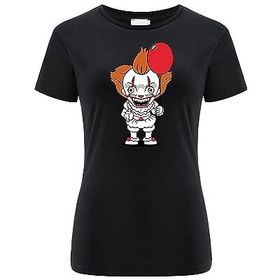 ERT GROUP Warner Bros. It 006, Kortärmad T-shirt dam, 100% bomull, Ensidigt levande tryck, Size L, Black, Sömlös design, Smidigt och elastiskt tyg för vardaglig lätthet ERT GROUP Warner Bros. It 006, Kortärmad T-shirt dam, 100% bomull, Ensidigt levande tryck, Size L, Black, Sömlös design, Smidigt och elastiskt tyg för vardaglig lätthet
