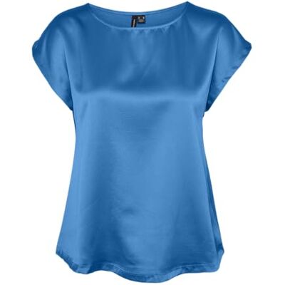 VERO MODA VMMERLE Mix TOP WVN GA NOOS, Ibiza Blue, M VERO MODA VMMERLE Mix TOP WVN GA NOOS, Ibiza Blue, M
