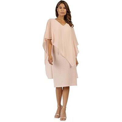 APART Fashion dam Jerseyklänning Med Chiffong Cape Formell aftonklänning APART Fashion dam Jerseyklänning Med Chiffong Cape Formell aftonklänning