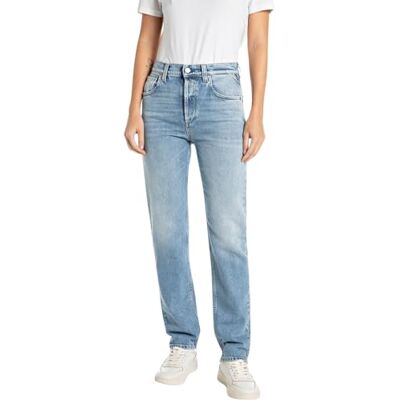 Replay Dam rak passform hög midja jeans maijke rak, 010 ljusblå, 29W x 34L Replay Dam rak passform hög midja jeans maijke rak, 010 ljusblå, 29W x 34L