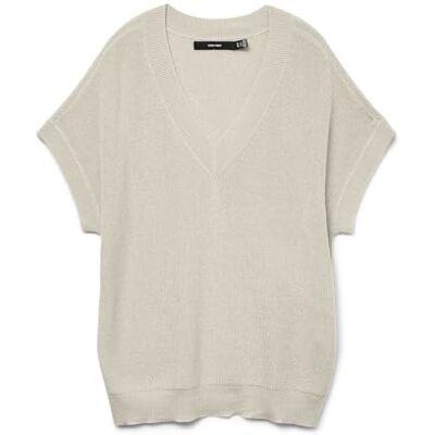 VERO MODA Vmnewlexsun Shine Ss V-hals väst, Björk, XS VERO MODA Vmnewlexsun Shine Ss V-hals väst, Björk, XS