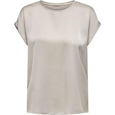 ONLY Onllieke S/S satin mix topp WVN Noos kortärmad blus, lila, S ONLY Onllieke S/S satin mix topp WVN Noos kortärmad blus, lila, S