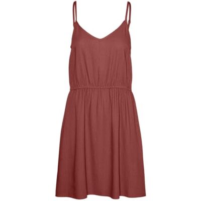 VERO MODA VMMYMILO Singlet Short Dress WVN GA, Marsala, XS VERO MODA VMMYMILO Singlet Short Dress WVN GA, Marsala, XS