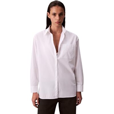 Calvin Jeans dam andra avslappnade skjortor, Vit (lysande vit), XS Calvin Jeans dam andra avslappnade skjortor, Vit (lysande vit), XS