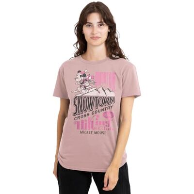 Mickey Mouse mandarin creative ltd Musse Pigg snötown skidor dam t-shirt, rosa, X-Large, Rosa, XL Mickey Mouse mandarin creative ltd Musse Pigg snötown skidor dam t-shirt, rosa, X-Large, Rosa, XL