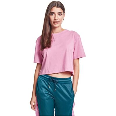 Urban Classics dam T-tröja Dam kort överdimensionerad t-shirt, Kall rosa, L Urban Classics dam T-tröja Dam kort överdimensionerad t-shirt, Kall rosa, L