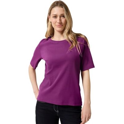 Cecil dam basic RIPP-struktur T-shirt, Anemon rosa, XS Cecil dam basic RIPP-struktur T-shirt, Anemon rosa, XS