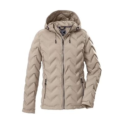 Killtec dam quiltad jacka/funktionell jacka i dunlook med huva KOW 23 WMN QLTD JCKT, ljus taupe, 44, 43305-000 Killtec dam quiltad jacka/funktionell jacka i dunlook med huva KOW 23 WMN QLTD JCKT, ljus taupe, 44, 43305-000