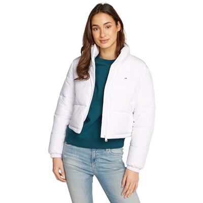 Tommy Jeans dam TJW CRP ESSENTIAL PUFFER DW0DW18828 pufferjacka, vit (vit), XL, Vit (vit), XL Tommy Jeans dam TJW CRP ESSENTIAL PUFFER DW0DW18828 pufferjacka, vit (vit), XL, Vit (vit), XL