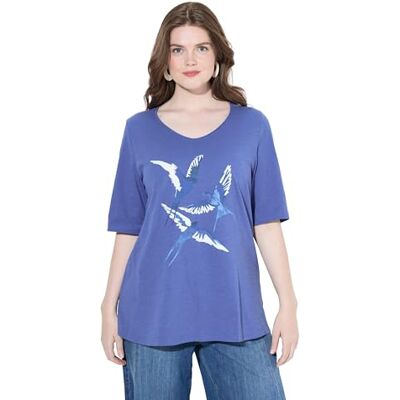 Ulla Popken damsvalvtryck, klassisk t-shirt, Atlantisk blå, 54-56 Ulla Popken damsvalvtryck, klassisk t-shirt, Atlantisk blå, 54-56