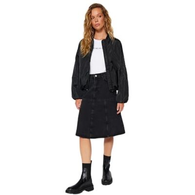 Trendyol FeMan A-linje A-linje denimkjol, svart, 34, Svart, 32 SE Trendyol FeMan A-linje A-linje denimkjol, svart, 34, Svart, 32 SE