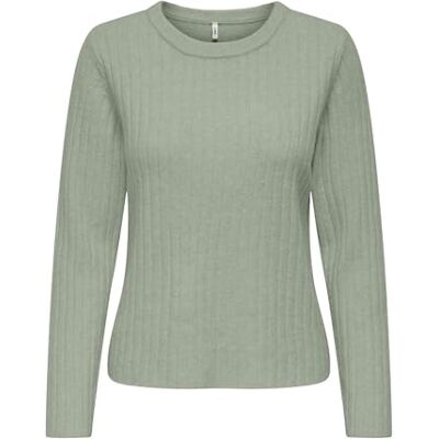 ONLY Onljeanett Life Ls Rib O-Neck Cc KNT, Ökensalt, XS ONLY Onljeanett Life Ls Rib O-Neck Cc KNT, Ökensalt, XS