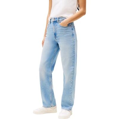 Tommy Jeans Layla Slim High Waist Jeans för kvinnor, Denim (denim ljus), 28W x 32L Tommy Jeans Layla Slim High Waist Jeans för kvinnor, Denim (denim ljus), 28W x 32L