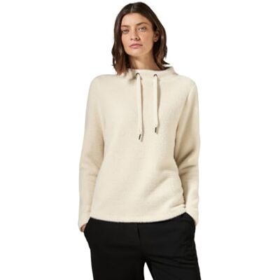 Cecil Damtröja med fjädergarn, Raw sand beige, M Cecil Damtröja med fjädergarn, Raw sand beige, M