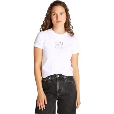 Calvin CK JEANS dam FRONT FOTO GRAFHIC BABY TEE J20J225260, vit (lysande vit), XXS, Vit (lysande vit), XXS Calvin CK JEANS dam FRONT FOTO GRAFHIC BABY TEE J20J225260, vit (lysande vit), XXS, Vit (lysande vit), XXS