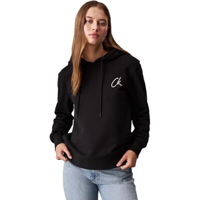 Calvin jeans dam broderad CK normal huvtröja J20J224179, pullover huvtröja, svart, XXS, Svart (k svart), XXS Calvin jeans dam broderad CK normal huvtröja J20J224179, pullover huvtröja, svart, XXS, Svart (k svart), XXS