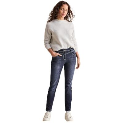 Cecil damjeans i slim fit, Mörkblå tvätt, 26W / 32L Cecil damjeans i slim fit, Mörkblå tvätt, 26W / 32L