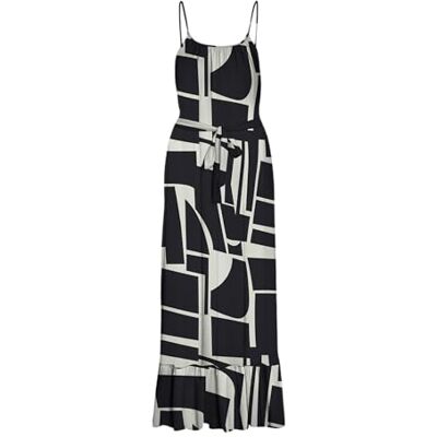 VERO MODA Vmeasy Joy 7/8 Strap Dress WVN Ga, svart, XS VERO MODA Vmeasy Joy 7/8 Strap Dress WVN Ga, svart, XS