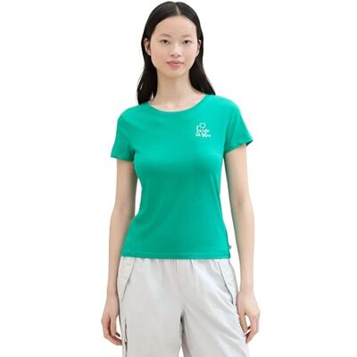 TOM TAILOR Denim T-shirt för kvinnor, 35363 – ljusgrön, S TOM TAILOR Denim T-shirt för kvinnor, 35363 – ljusgrön, S