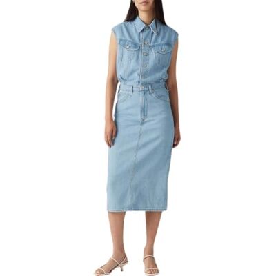 Levi's Ikonisk ärmlös klänning för kvinnor, avslappnad klänning (1-pack) Levi's Ikonisk ärmlös klänning för kvinnor, avslappnad klänning (1-pack)