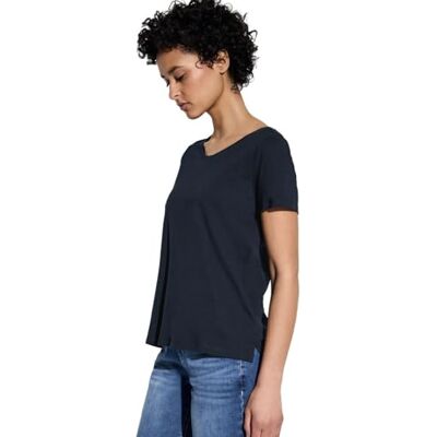 Street One dam basic t-shirt i enfärgad, Djupblå, 44 Street One dam basic t-shirt i enfärgad, Djupblå, 44