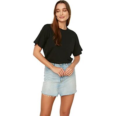 Trendyol T-shirt för kvinnor, svart, XS Trendyol T-shirt för kvinnor, svart, XS
