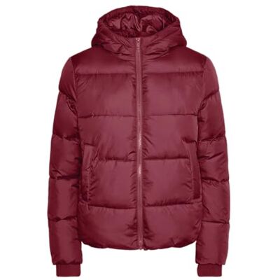 PIECES Damer Pcbee New Short Pufferjacka Noos Bc, tawny port, x_l PIECES Damer Pcbee New Short Pufferjacka Noos Bc, tawny port, x_l