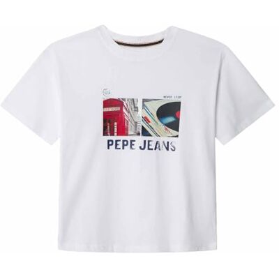 Pepe Jeans pojke ASH t-shirt, vit (vit), 4 Pepe Jeans pojke ASH t-shirt, vit (vit), 4