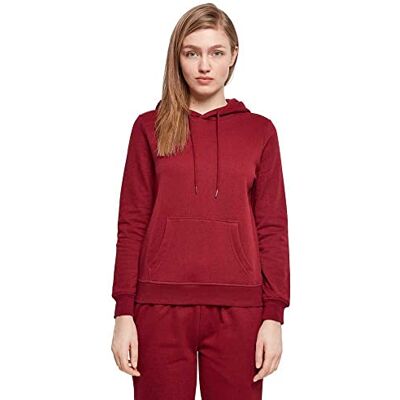 Build Your Brand Basic Hoodie (BB007) - Vinröd Build Your Brand Basic Hoodie (BB007) - Vinröd