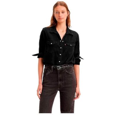 Levi's Iconic Western skjorta för kvinnor, Dark Ages, XS Levi's Iconic Western skjorta för kvinnor, Dark Ages, XS