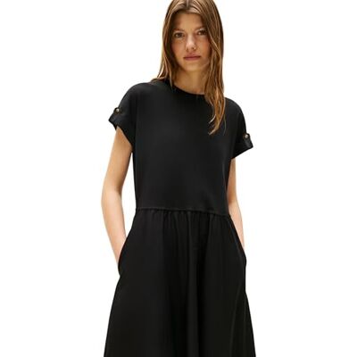 Tommy Hilfiger dam Modern Cody Midi Mix F&f Drs Ww0ww46711 Utsvängd klänning Tommy Hilfiger dam Modern Cody Midi Mix F&f Drs Ww0ww46711 Utsvängd klänning