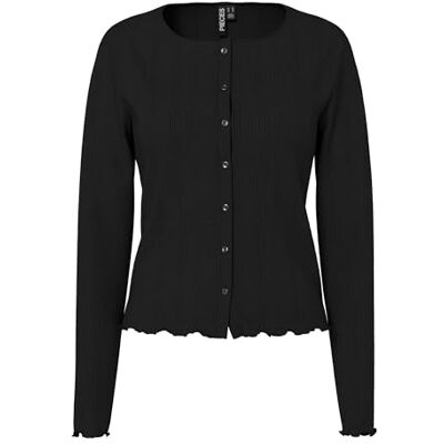 PIECES Pcmarie Ls Poin cardigan JRS Noos, svart, S PIECES Pcmarie Ls Poin cardigan JRS Noos, svart, S