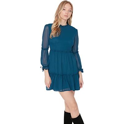 Trendyol Miniskater regular fit tyg klänning, Olja, 36 Trendyol Miniskater regular fit tyg klänning, Olja, 36