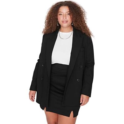 Trendyol Kvinnor plus storlek mini pennkjol pennkjol stickad plus storlek kjol, svart, XL, Svart, XL Trendyol Kvinnor plus storlek mini pennkjol pennkjol stickad plus storlek kjol, svart, XL, Svart, XL