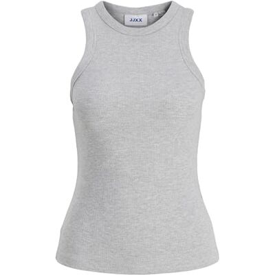 JJXX JXFOREST STR SL Rib TOP JRS NOOS, Ljusgrå melange, S JJXX JXFOREST STR SL Rib TOP JRS NOOS, Ljusgrå melange, S