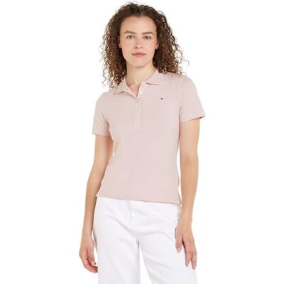 Tommy Hilfiger S/S-pikétröjor för kvinnor, Nyckfull rosa, XXL stor tall Tommy Hilfiger S/S-pikétröjor för kvinnor, Nyckfull rosa, XXL stor tall