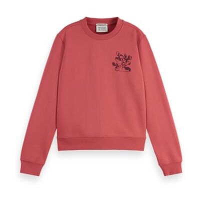 Scotch & Soda Chest Artwork regular sweatshirt, Dusty Red 620, L Scotch & Soda Chest Artwork regular sweatshirt, Dusty Red 620, L