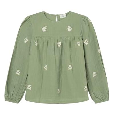 Springfield Långärmad blus, grön, 7–8 Springfield Långärmad blus, grön, 7–8