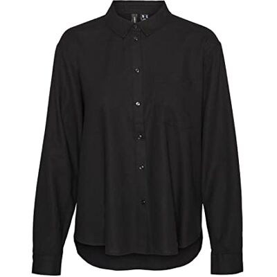 VERO MODA Kvinnors VMJESMILO LS tröja WVN GA NOOS blus, svart, S, svart, S VERO MODA Kvinnors VMJESMILO LS tröja WVN GA NOOS blus, svart, S, svart, S