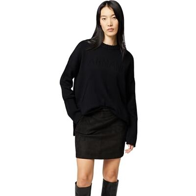 Giorgio Armani kvinnors långärmad broderad logotyp, sweater, svart, M, svart, M Giorgio Armani kvinnors långärmad broderad logotyp, sweater, svart, M, svart, M