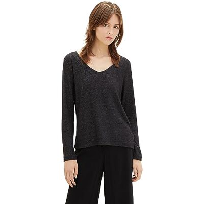 TOM TAILOR Denim Långärmad t-shirt för kvinnor, 10522 – Skaftgrå melerad, L TOM TAILOR Denim Långärmad t-shirt för kvinnor, 10522 – Skaftgrå melerad, L