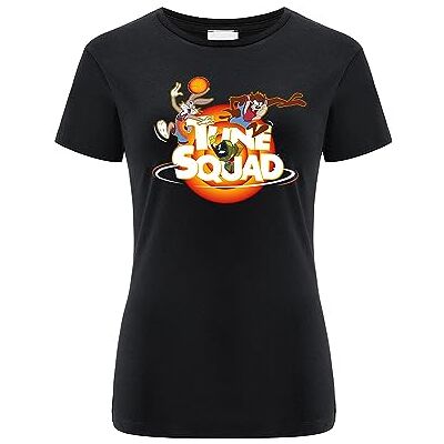 ERT GROUP Warner Bros. Space Jam 2, Space Jam 031, Kortärmad T-shirt dam, 100% bomull, Ensidigt levande tryck, Size XL, Black, Sömlös design, Smidigt och elastiskt tyg för vardaglig lätthet ERT GROUP Warner Bros. Space Jam 2, Space Jam 031, Kortärmad T-shirt dam, 100% bomull, Ensidigt levande tryck, Size XL, Black, Sömlös design, Smidigt och elastiskt tyg för vardaglig lätthet